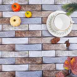 3D Brick Pattern PVC Self Adhesive Wall Stickers&nbsp;DIY-WH0308-550C