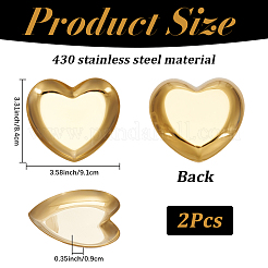 2Pcs 430 Stainless Steel Display Trays for Key Jewelry&nbsp;ODIS-SP0001-12G