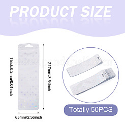 50Pcs Rectangle Glitter Holographic Plastic Yin-yang Zip Top Gift Bags&nbsp;OPP-TADJ0001-07C