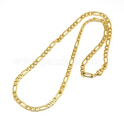 304 Stainless Steel Figaro Chain Necklace Making&nbsp;STAS-A028-N021