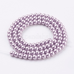 Eco-Friendly Dyed Glass Pearl Round Beads Strands&nbsp;HY-A002-4mm-RB017