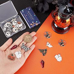 24Pcs 12 Styles Halloween Alloy Enamel Pendant&nbsp;ENAM-SC0003-38