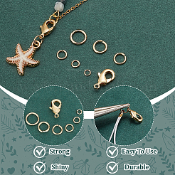280Pcs 6 Style Brass Jump Rings&nbsp;FIND-PH0022-72