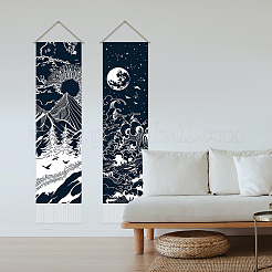 Moon & Sun Pattern Polyester Decorative Wall Tapestrys&nbsp;AJEW-WH0399-020