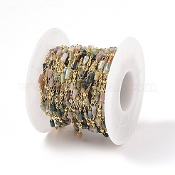 Natural Moss Agate Handmade Beaded Chains&nbsp;CHC-K008-C01