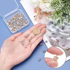 Alloy Clear Cubic Zirconia Charms&nbsp;ZIRC-PH0001-07