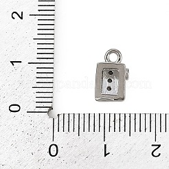 Brass Micro Pave Clear Cubic Zirconia Pendants&nbsp;KK-L238-28P