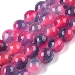 Dyed Natural White Jade Beads Strands&nbsp;G-T138-8mm-210-17