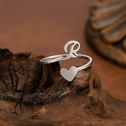 304 Stainless Steel Cuff Open Rings&nbsp;WGB82CC-02