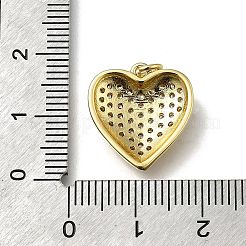 Brass Micro Pave Cubic Zirconia Pendants&nbsp;KK-C090-42G-03