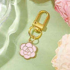3Pcs 3 Colors Flower Alloy Enamel Pendant Decorations&nbsp;HJEW-JM02691