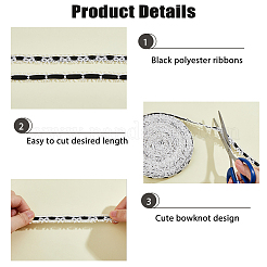 Polyester Bowknot Ribbons&nbsp;OCOR-WH0112-052B