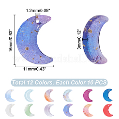 120Pcs 12 Colors Glass Pendants&nbsp;GLAA-GA0001-99