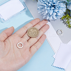 2Pcs 925 Sterling Silver Spring Gate Rings with 925 Stamp&nbsp;STER-CN0001-45