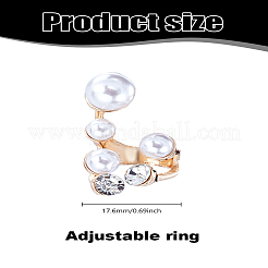 1Pc Alloy Cuff Rings for Women&nbsp;RJEW-LP0003-57A