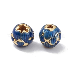 Rack Plating Brass Enamel Beads&nbsp;KK-L155-49B-G