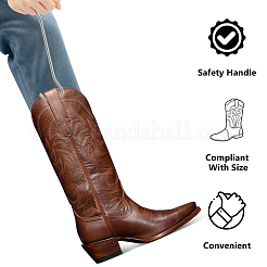 304 Stainless Steel Boot Puller Hook with Wood Handle&nbsp;AJEW-WH0410-425