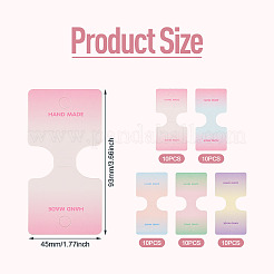 50Pcs 5 Colors Folding Paper Jewelry Display Cards&nbsp;ODIS-TA0001-08