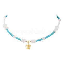 Summer Alloy Turtle Pendant Necklaces&nbsp;NJEW-JN05333