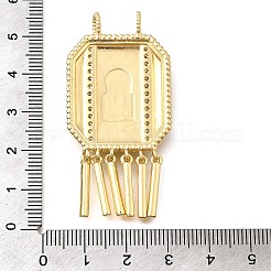 Brass Micro Pave Cubic Zirconia Big Pendants&nbsp;KK-Z125-27G