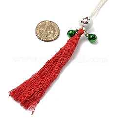 2Pcs Christmas Theme Cotton & Polyester Tassel Pendants Decorations&nbsp;HJEW-JM04036