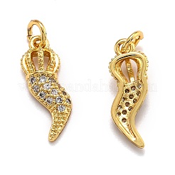 Brass Micro Pave Cubic Zirconia Pendants&nbsp;ZIRC-O039-23G