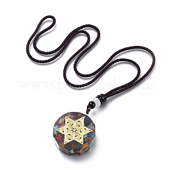 Orgonite Chakra Necklaces&nbsp;NJEW-P253-C
