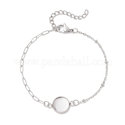 304 Stainless Steel Paperclip Chain Satellite Chain Bracelet Making&nbsp;BJEW-JB13071-02