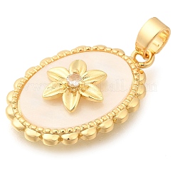 Brass Micro Pave Cubic Zirconia with Acrylic Pendants&nbsp;KK-S049-24G