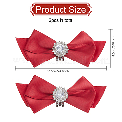 Polyester Bowknot Shoe Decorations&nbsp;AJEW-WH0348-227