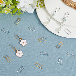 60Pcs 2 Colors Brass Earring Hooks for Earring Designs&nbsp;KK-SP0002-49