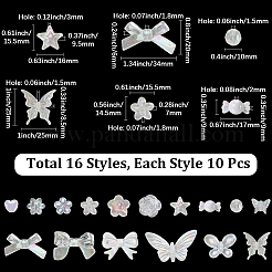 160Pcs 16 Styles Mixed Styles Acrylic Beads&nbsp;OACR-PA0001-77A