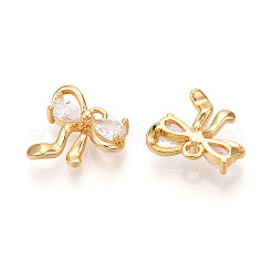 Brass Micro Pave Cubic Zirconia Charms&nbsp;KK-N261-92B-G
