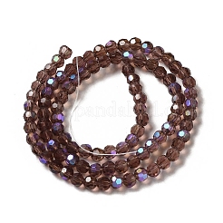 Electroplate Transparent Glass Beads Strands&nbsp;LS-EGLA-A035-T4mm-L13