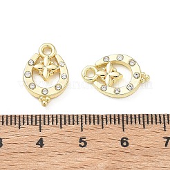 Alloy Rhinestone Pendants&nbsp;FIND-D044-16G