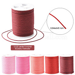 5 Rolls 5 Colors Round Waxed Polyester Cord&nbsp;YC-FS0001-02E
