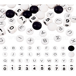 56Pcs Letter & Number Theme Silicone Beads Sets&nbsp;SIL-PH0001-32