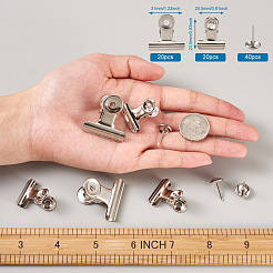 Iron Clips and Round Head Drawing Pins&nbsp;AJEW-TA0001-14P