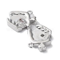 Brass Glass Charms&nbsp;KK-G474-07P