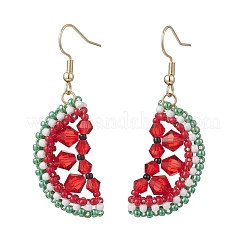304 Stainless Steel Watermelon Dangle Earrings&nbsp;EJEW-MZ00652