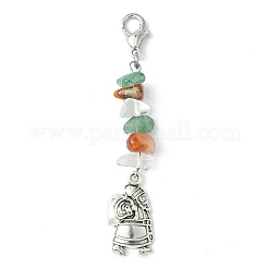 Synthetic & Natural Mixed Stone Chips Pendant Decorations&nbsp;HJEW-JM01134