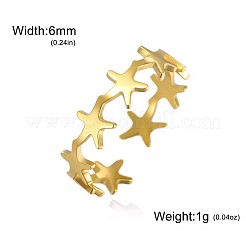 304 Stainless Steel Cuff Open Rings&nbsp;WGC61D5-02