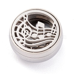 304 Stainless Steel Magnetic Diffuser Locket Aromatherapy Essential Oil Buckle&nbsp;AJEW-M027-08P