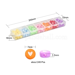 245Pcs 7 Colors Opaque Acrylic Beads&nbsp;MACR-YW0001-76A