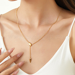Adjustable 304 Stainless Steel Snake Lariat Necklaces for Women&nbsp;WGE42D0-01