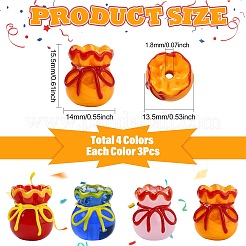 12Pcs 4 Colors Imitation Jade Glass Beads&nbsp;GLAA-CJ0002-97