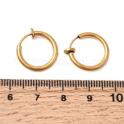 Ion Plating(IP) 304 Stainless Steel Clip-on Earrings&nbsp;EJEW-P232-01G