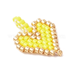 2Pcs 2 Styles Glass Seed Beaded Pendants&nbsp;PALLOY-MZ00883-02