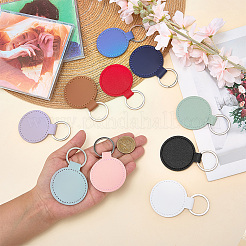 10Pcs PU Leather Keychains&nbsp;KEYC-CL0001-34C
