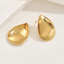 Elegant 201 Stainless Steel Teardrop Stud Earrings&nbsp;JG7313